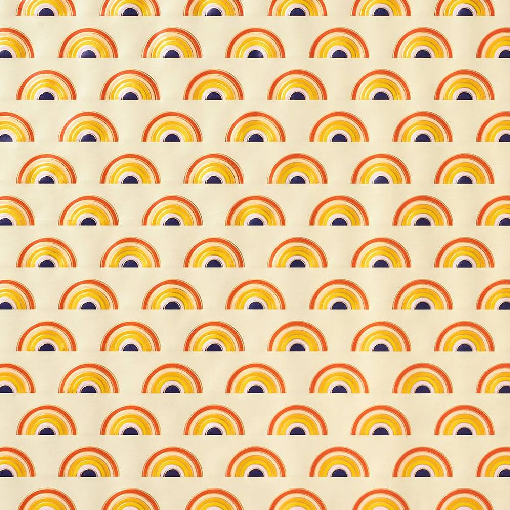 Gold Foil Rainbow Stone Wrapping Paper