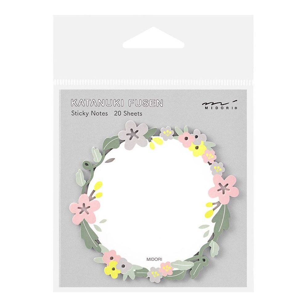 Midori Sticky Notes - Die-Cut Wreath