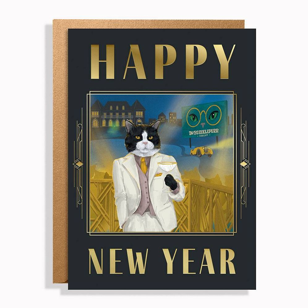 NYEAR OFF/FOIL A6 Catsby New Year FLD S/10