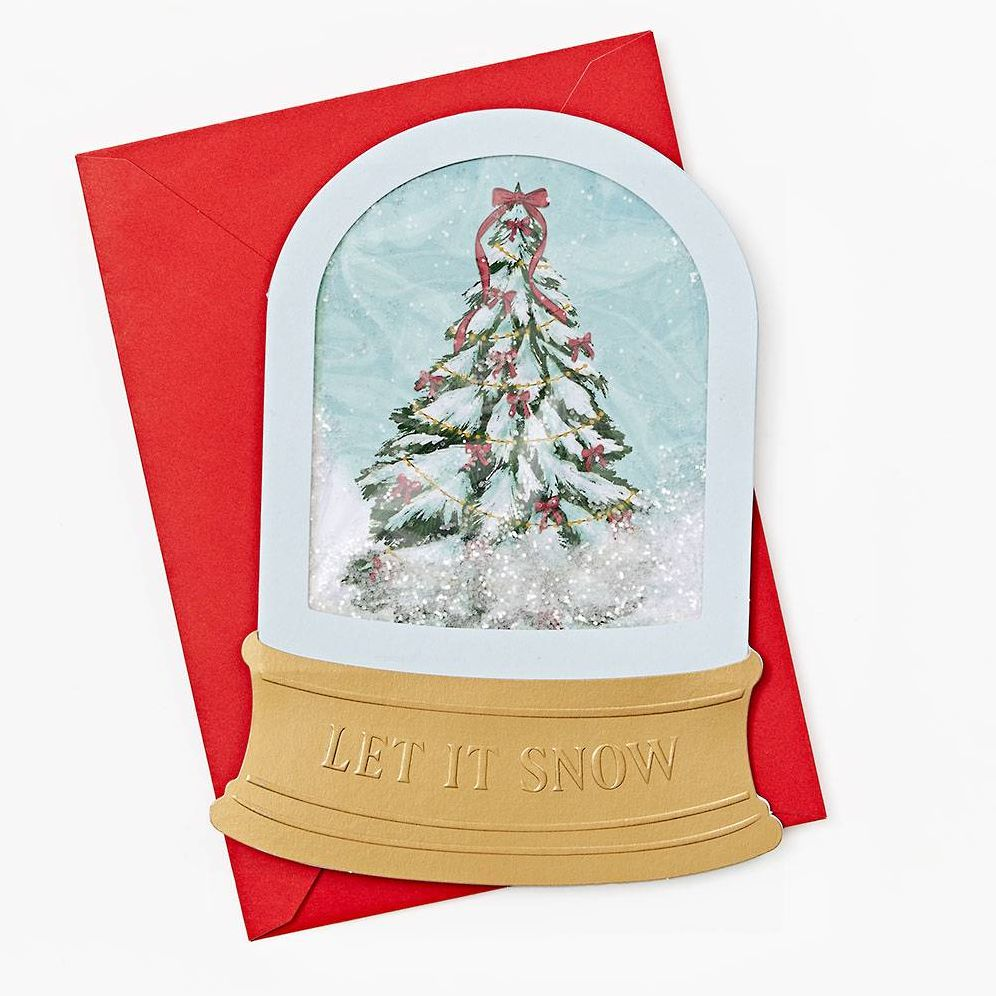 Snow Globe Tree Holiday Card Set