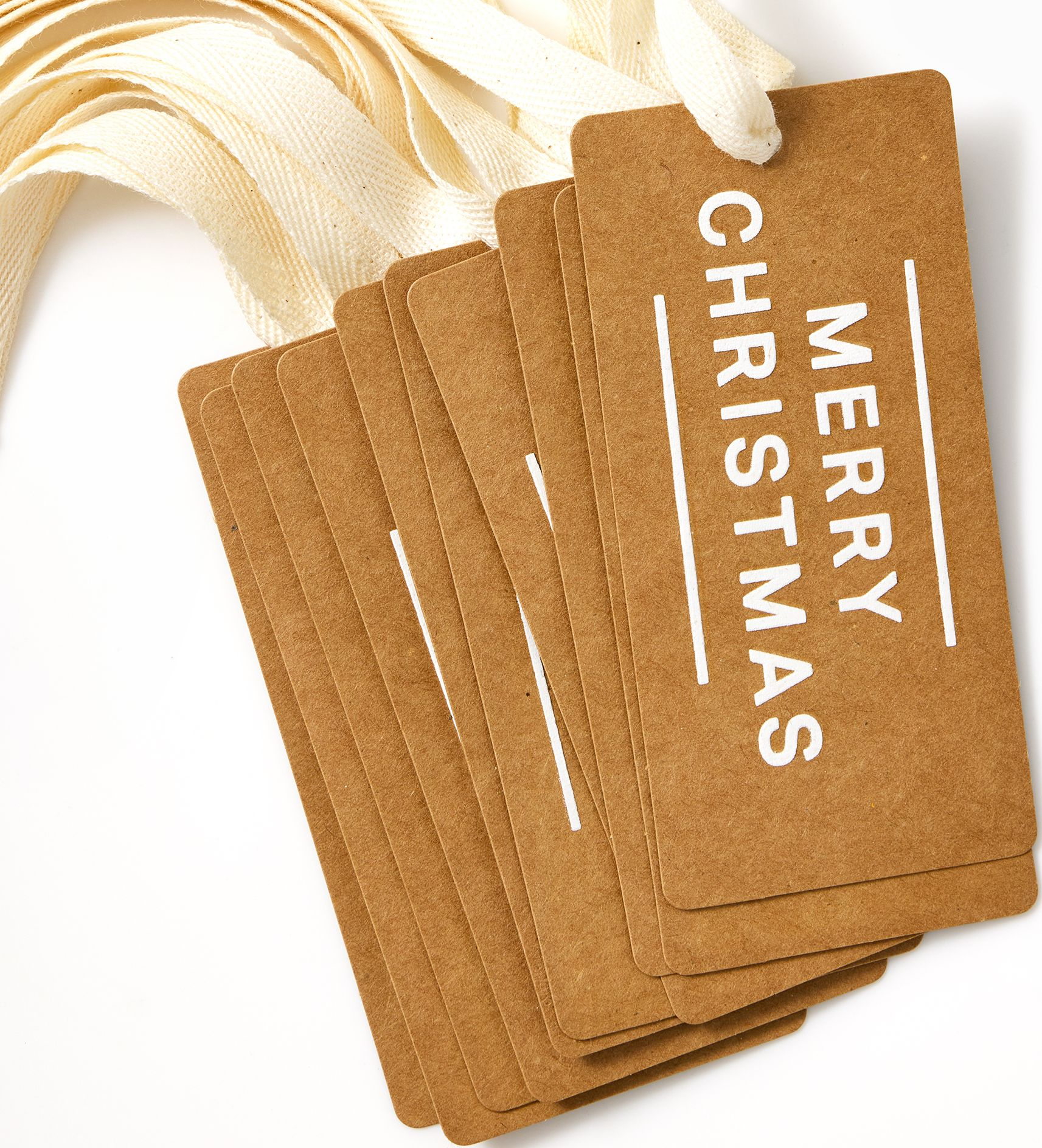 Kraft Merry Christmas Gift Tags S/10