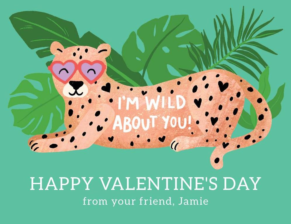 Wild About You Custom Valentine Card