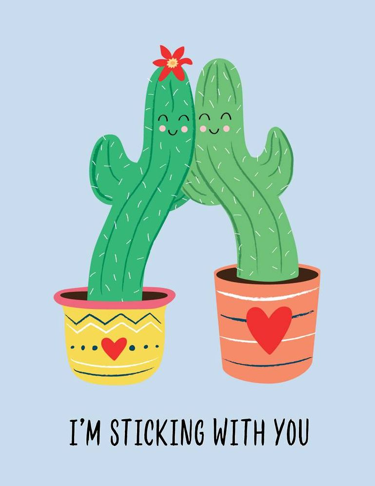 Sticking with You Valentine Card