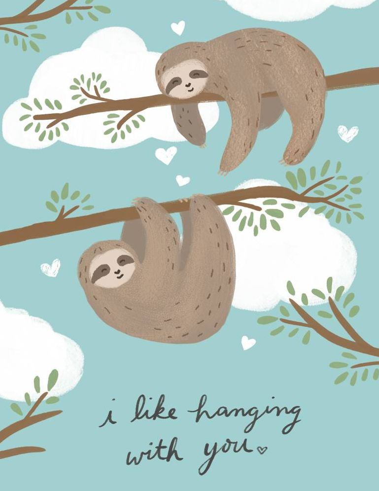 Hanging with You Valentine Card