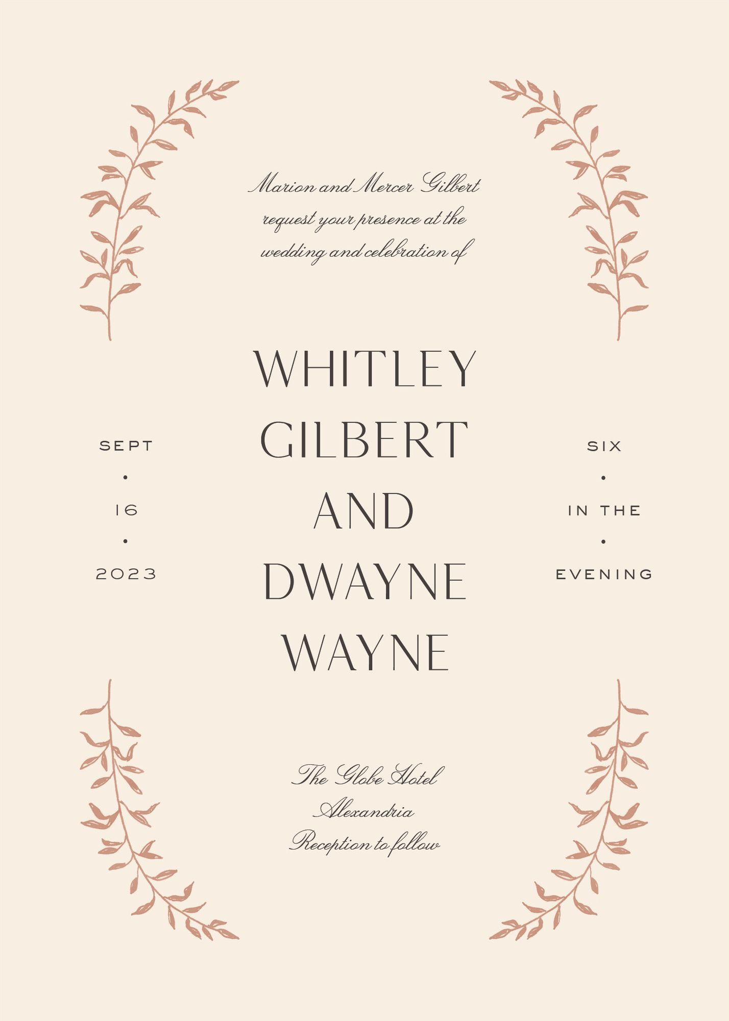 As Above Wedding Invitation