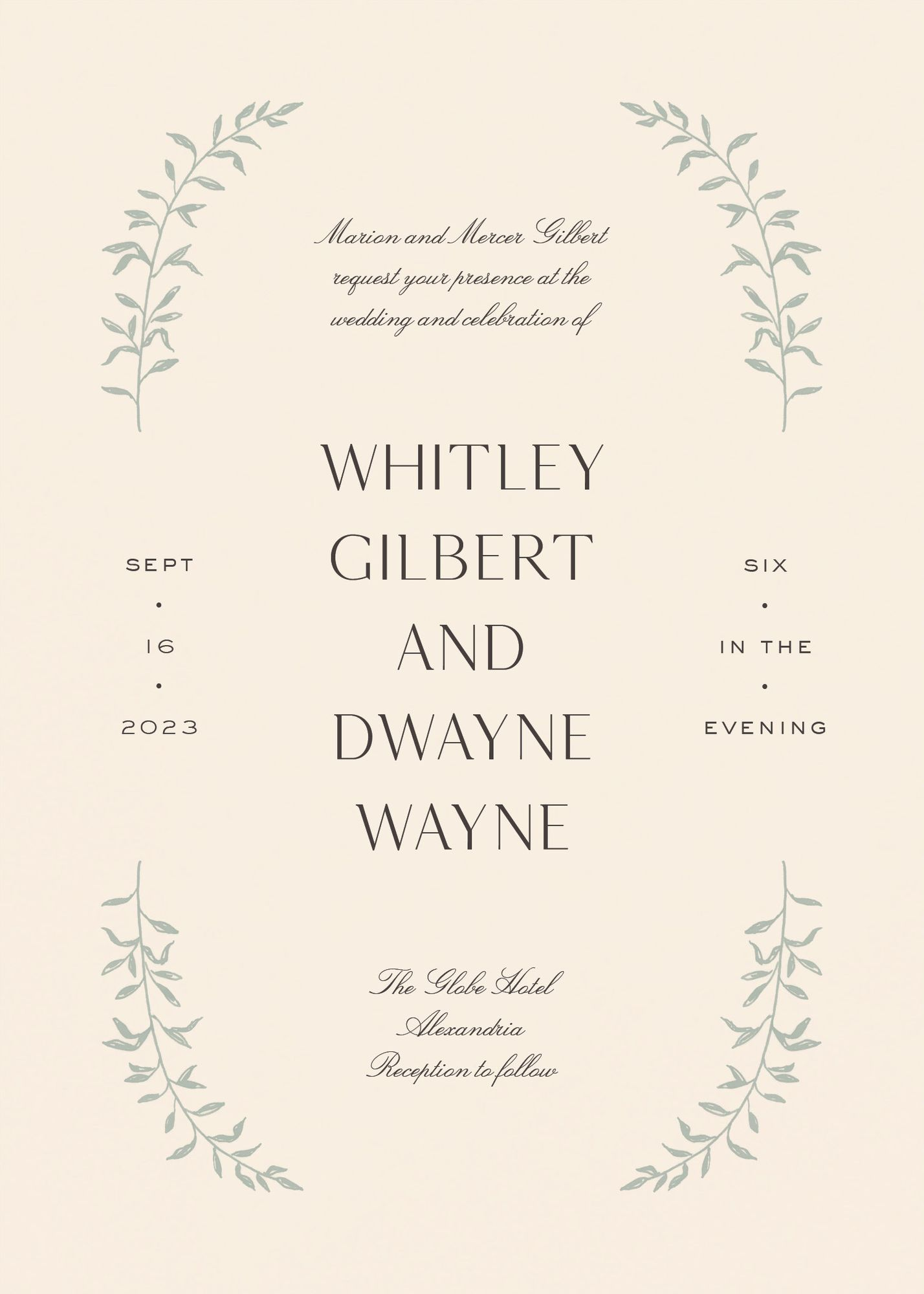 As Above Wedding Invitation