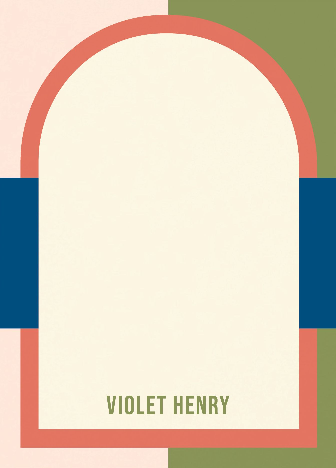 Modern Colorblock Arch Stationery