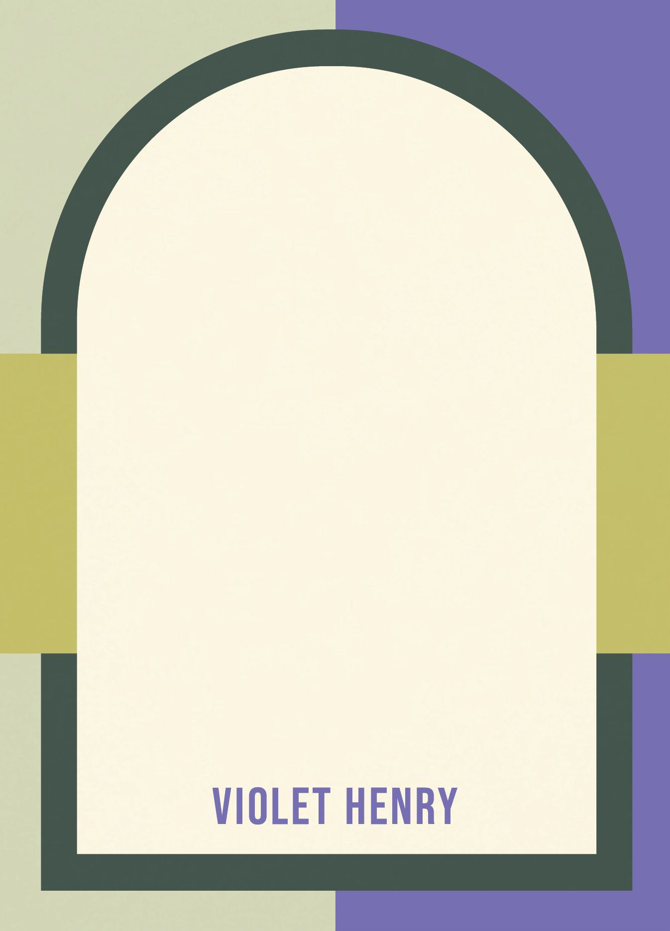 Modern Colorblock Arch Stationery