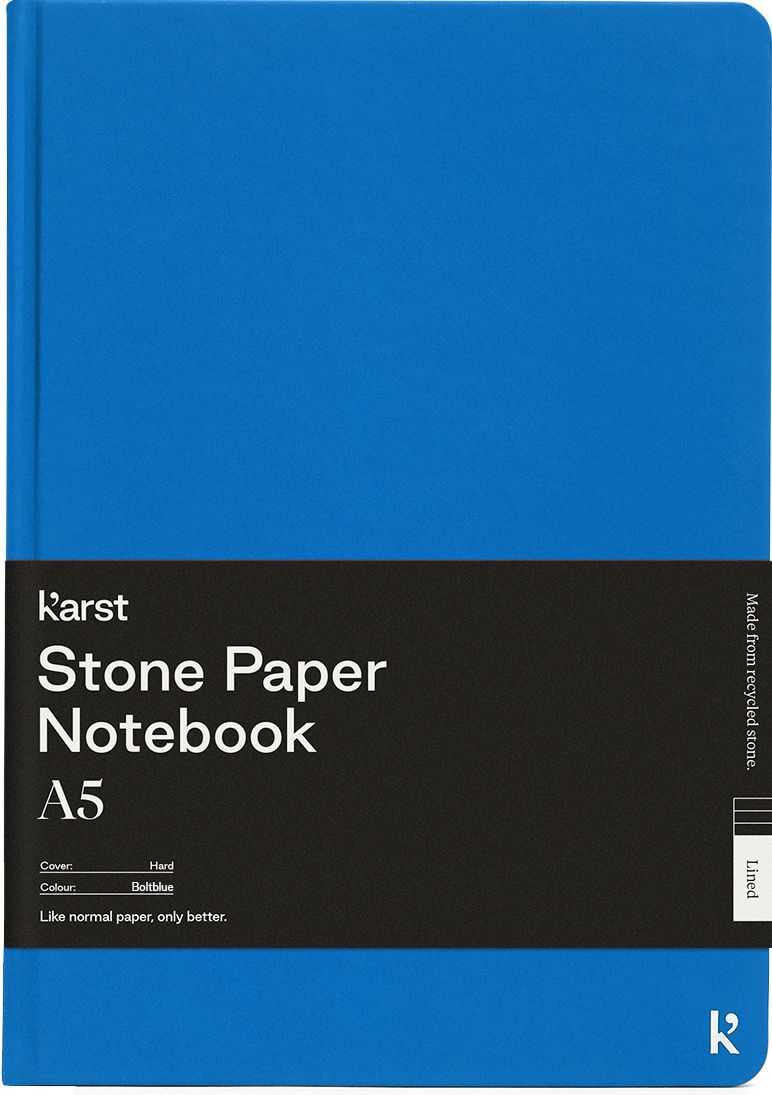 Karst Stone Paper A5 Hardcover Notebook - Boltblue