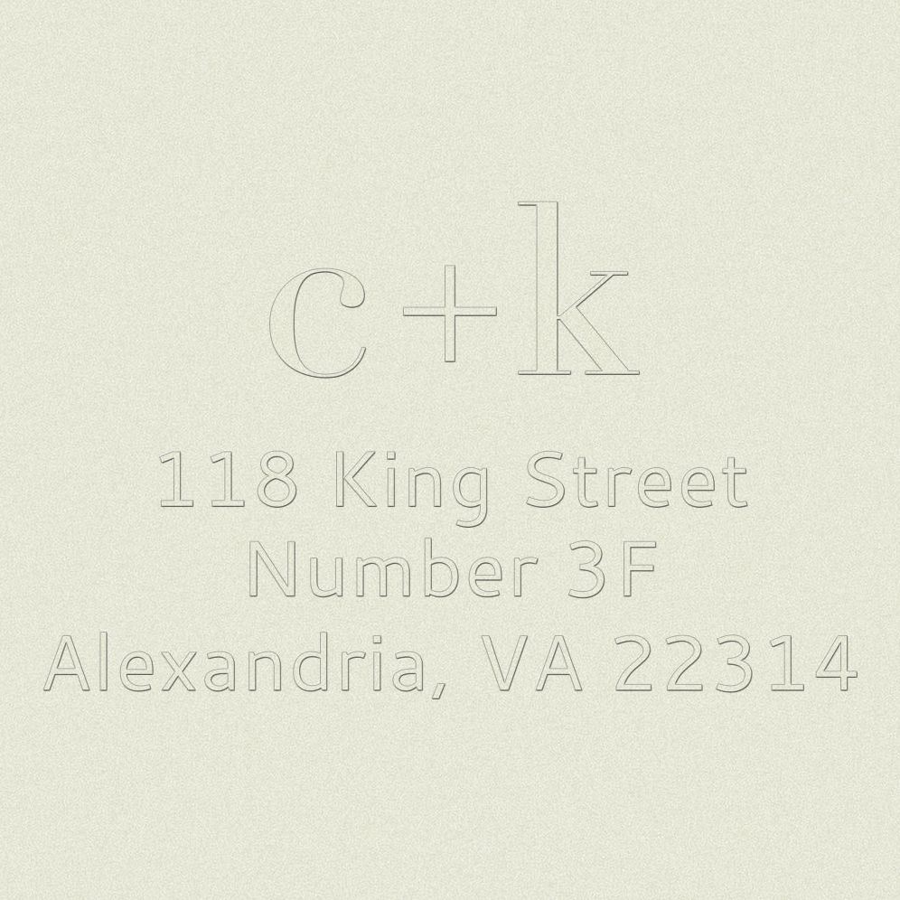 Lowercase Initials Custom Embosser Plate with Embossing Tool