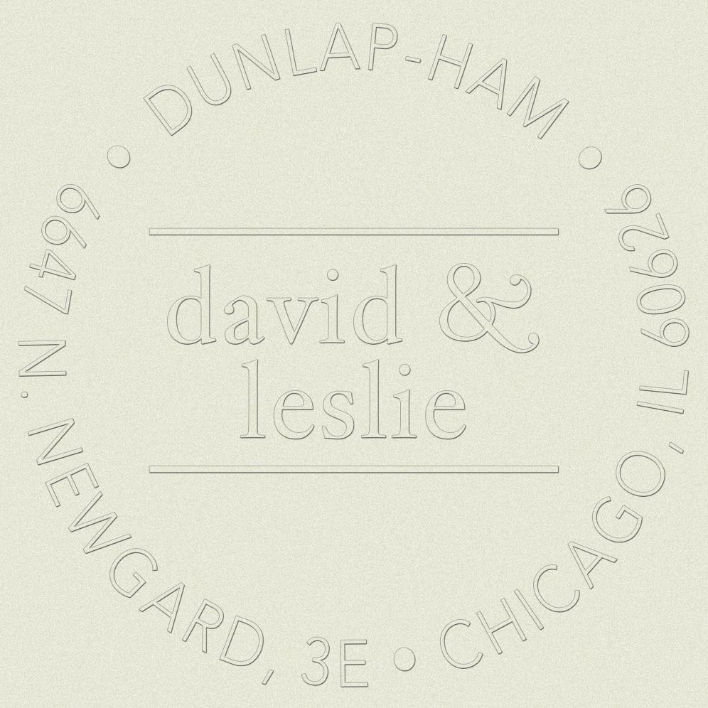 Address Embosser Plate - Circle Ampersand