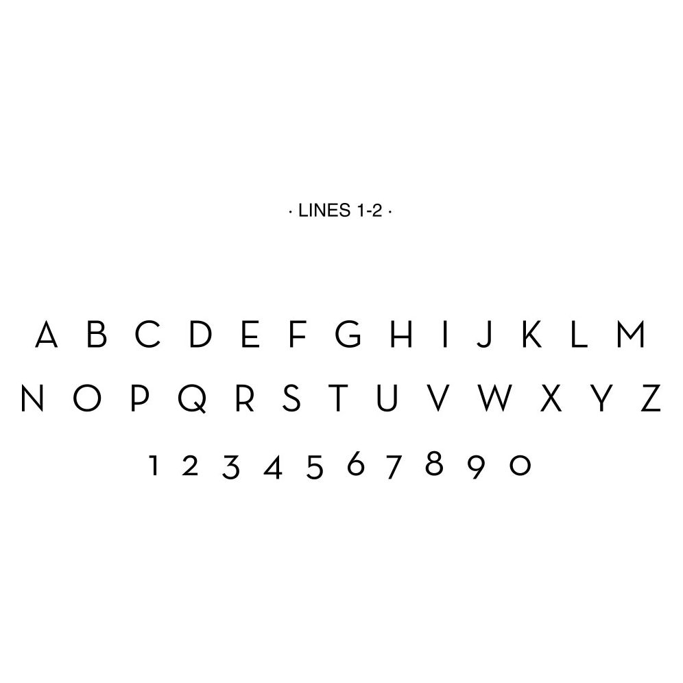 Address Embosser Plate - Vine Sans Surname
