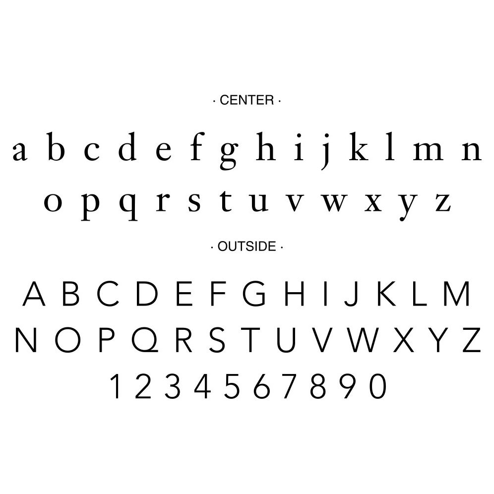 Address Embosser Plate - Circle Ampersand