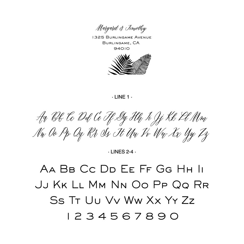 Palms Custom Stamp