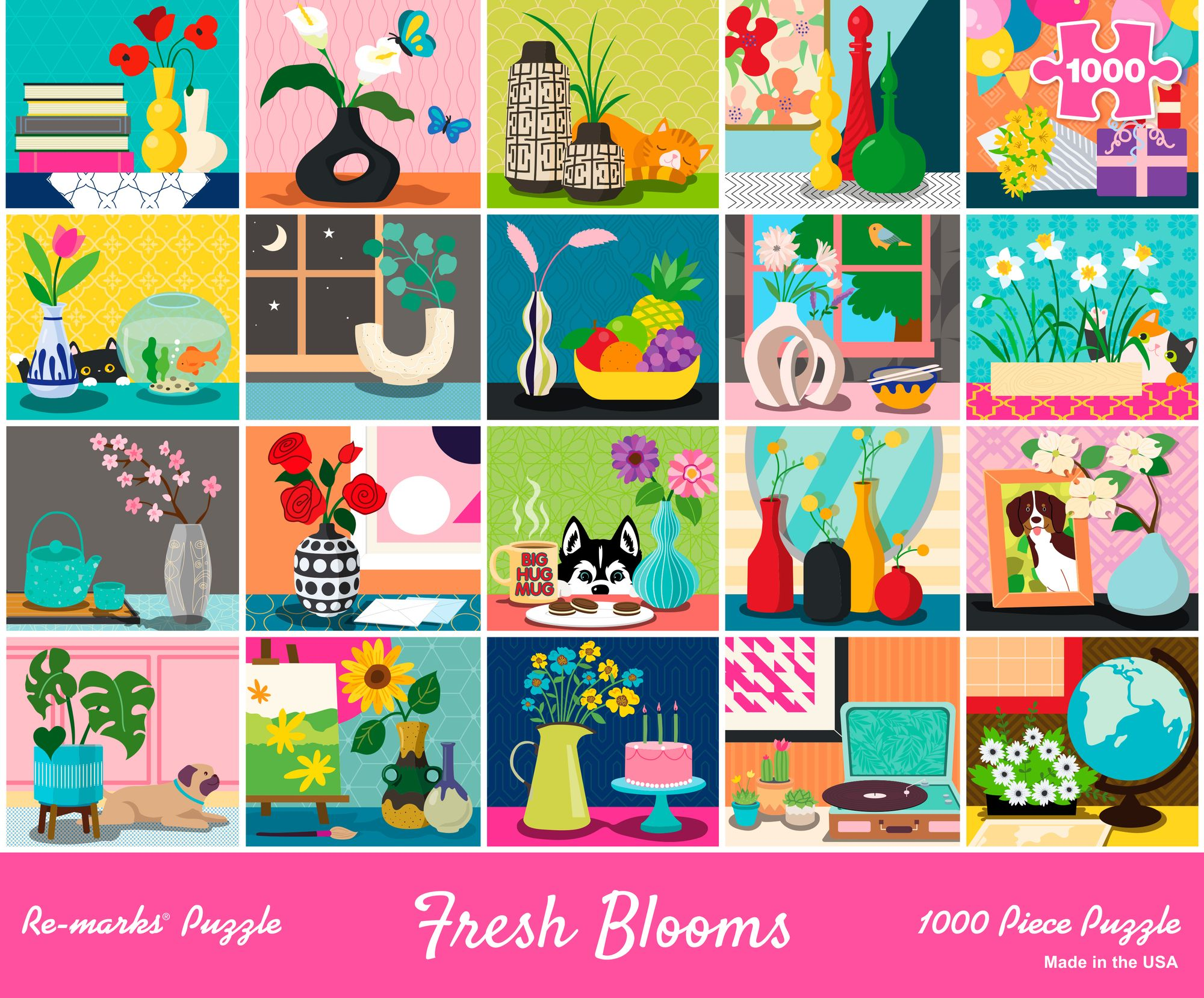 Fresh Blooms 1000-Piece Jigsaw Puzzle