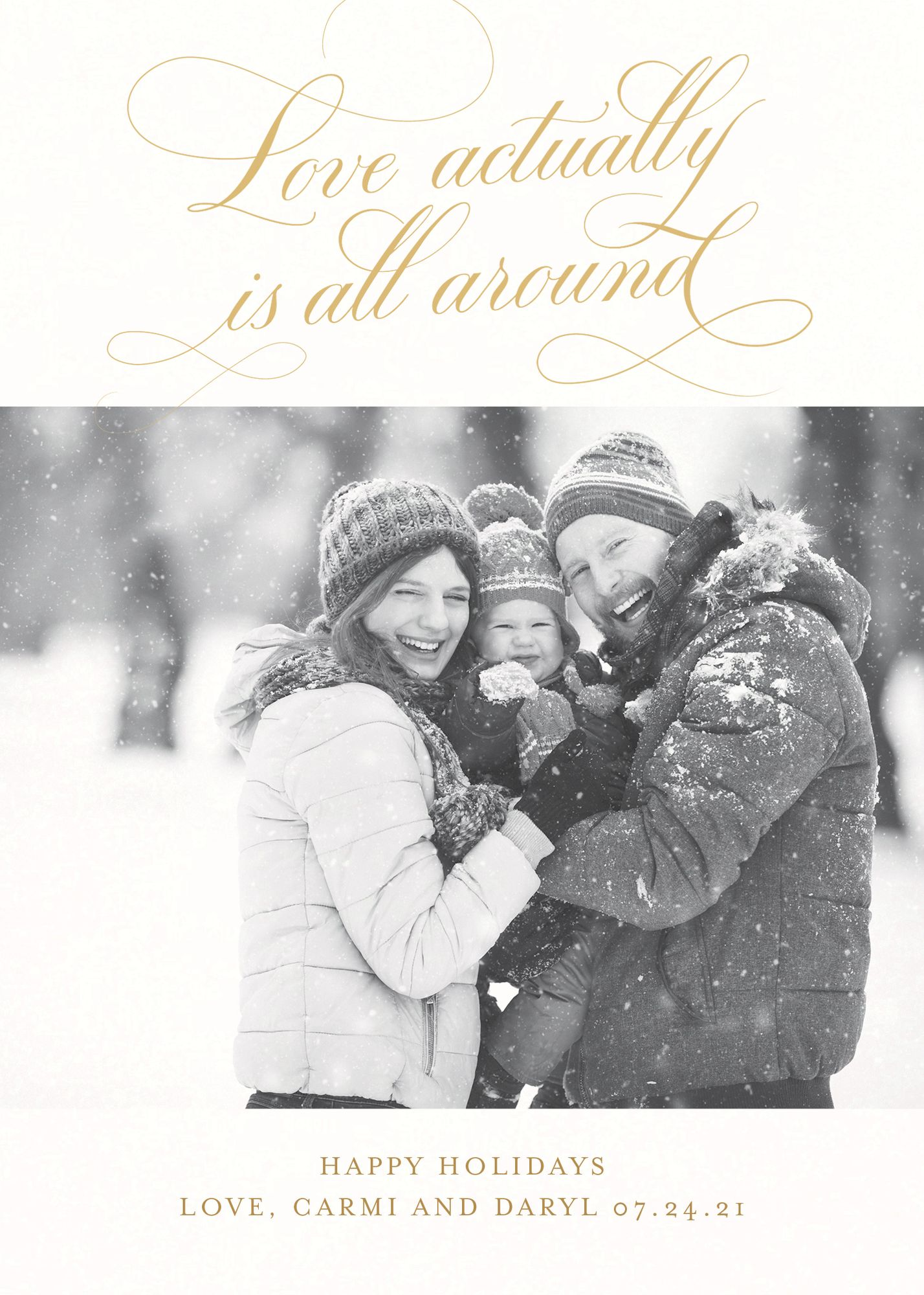Actually Love Holiday Photo Card