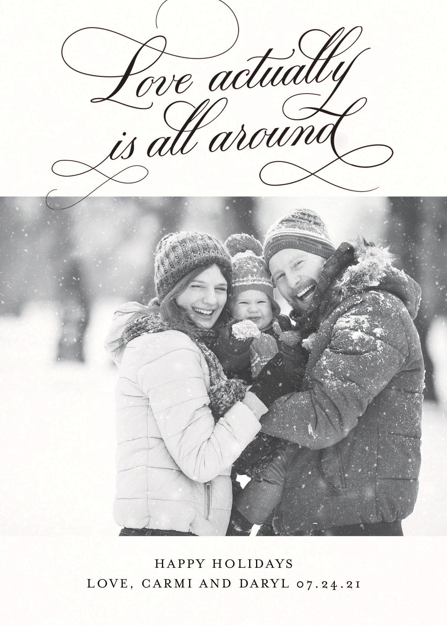 Actually Love Holiday Photo Card