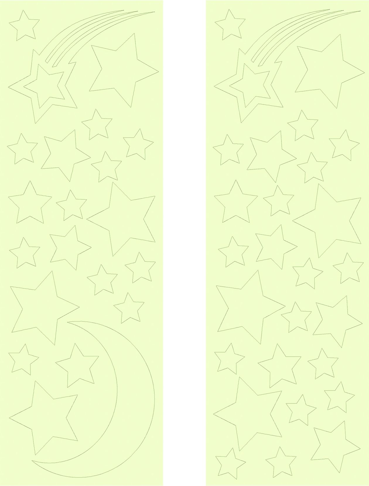 GLOPLAY Glow-in-the-dark stickers Starry Night