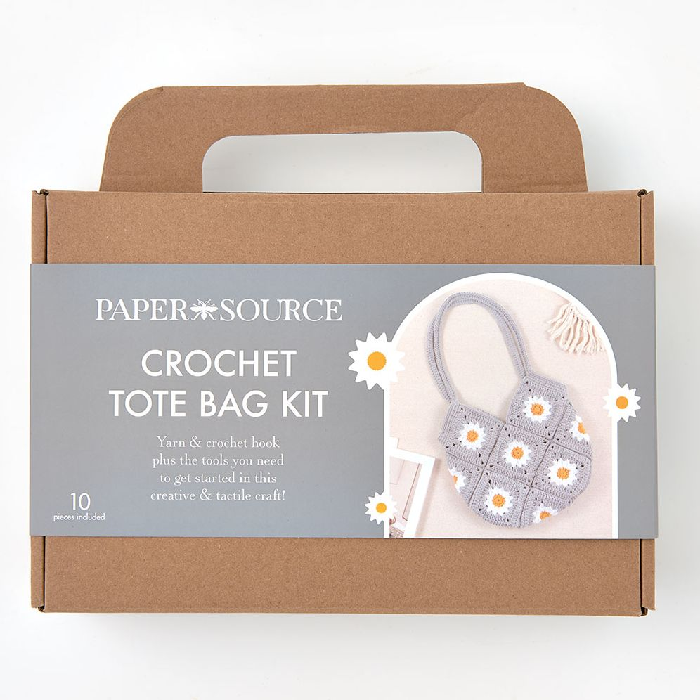 Daisy Crochet Tote Bag Kit | Paper Source daisy-crochet-tote-bag-kit-paper-source
