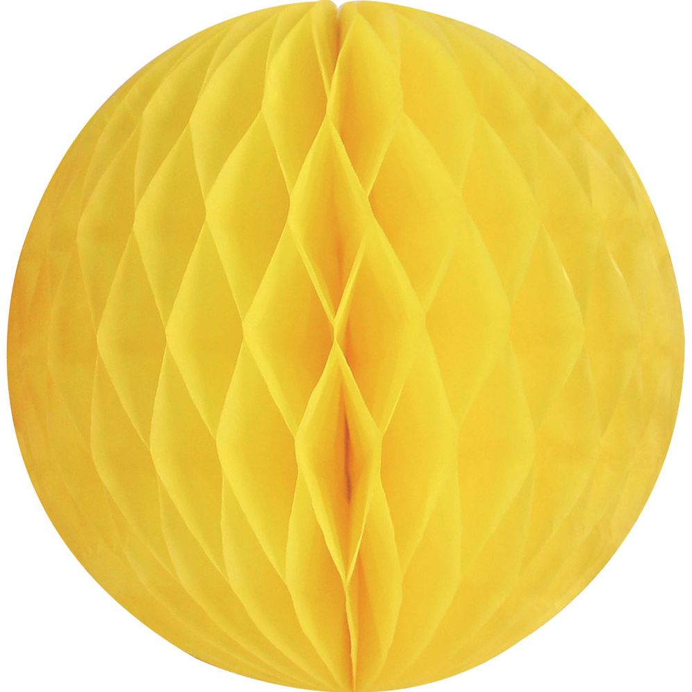 Yellow Lrg Paper Honeycomb Sphere