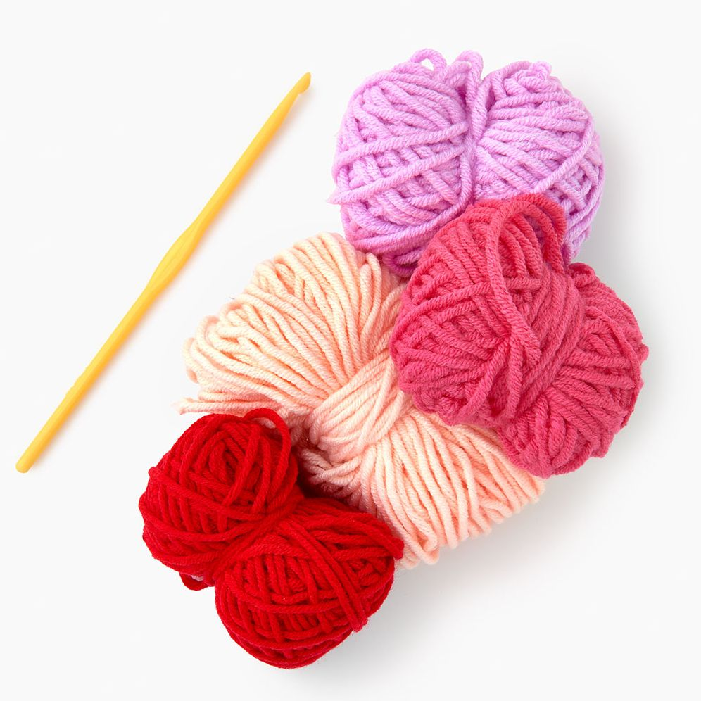 Crochet Heart Coasters S/4