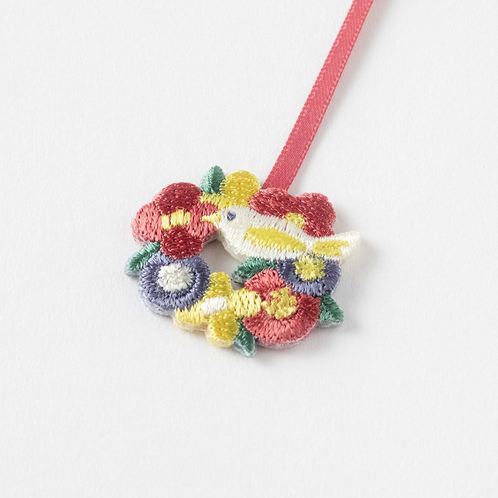 Midori Embroidery Bookmark Clip Bird