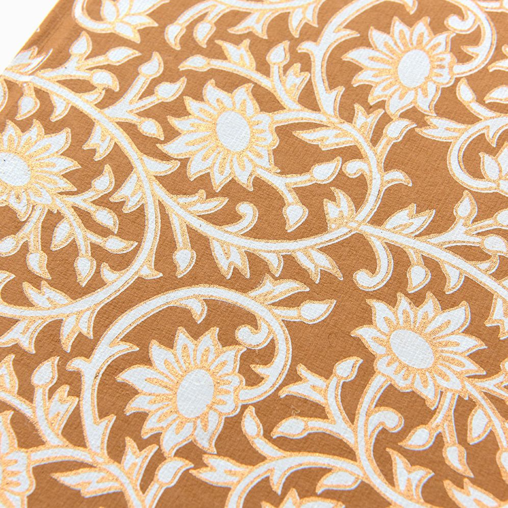 Gold Floral Hardcover Notebook