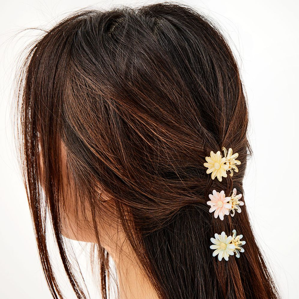Mini Daisy Hair Clips, Set of 3