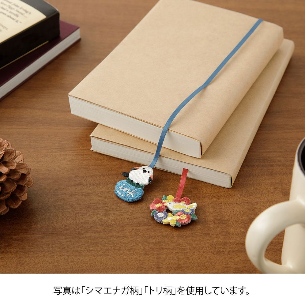 Midori Embroidery Bookmark Clip Bird
