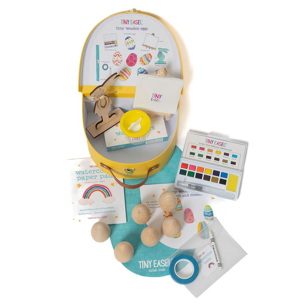 Tiny Easel Wooden Eggs