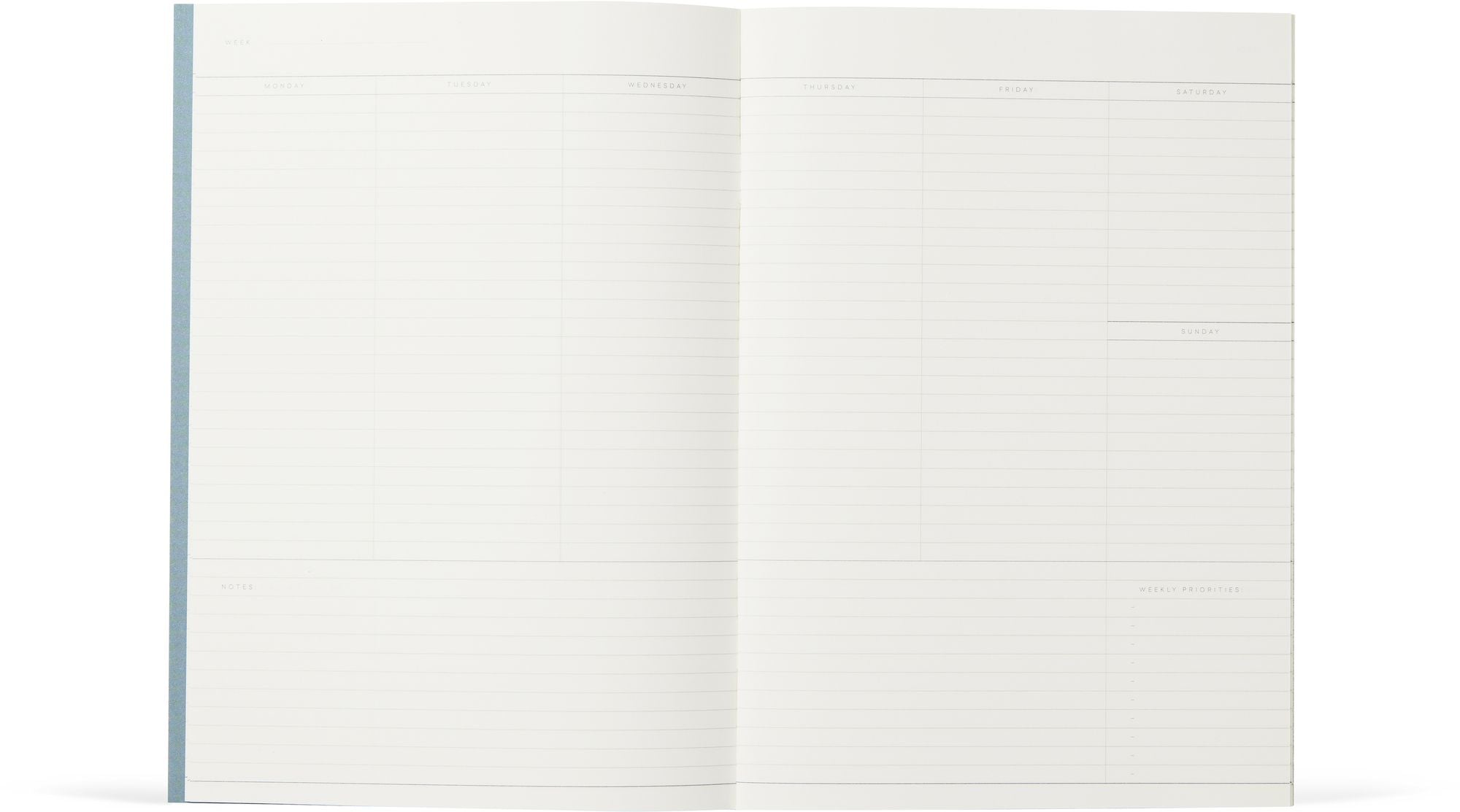 MILO Weekly Undated Planner in Green lines