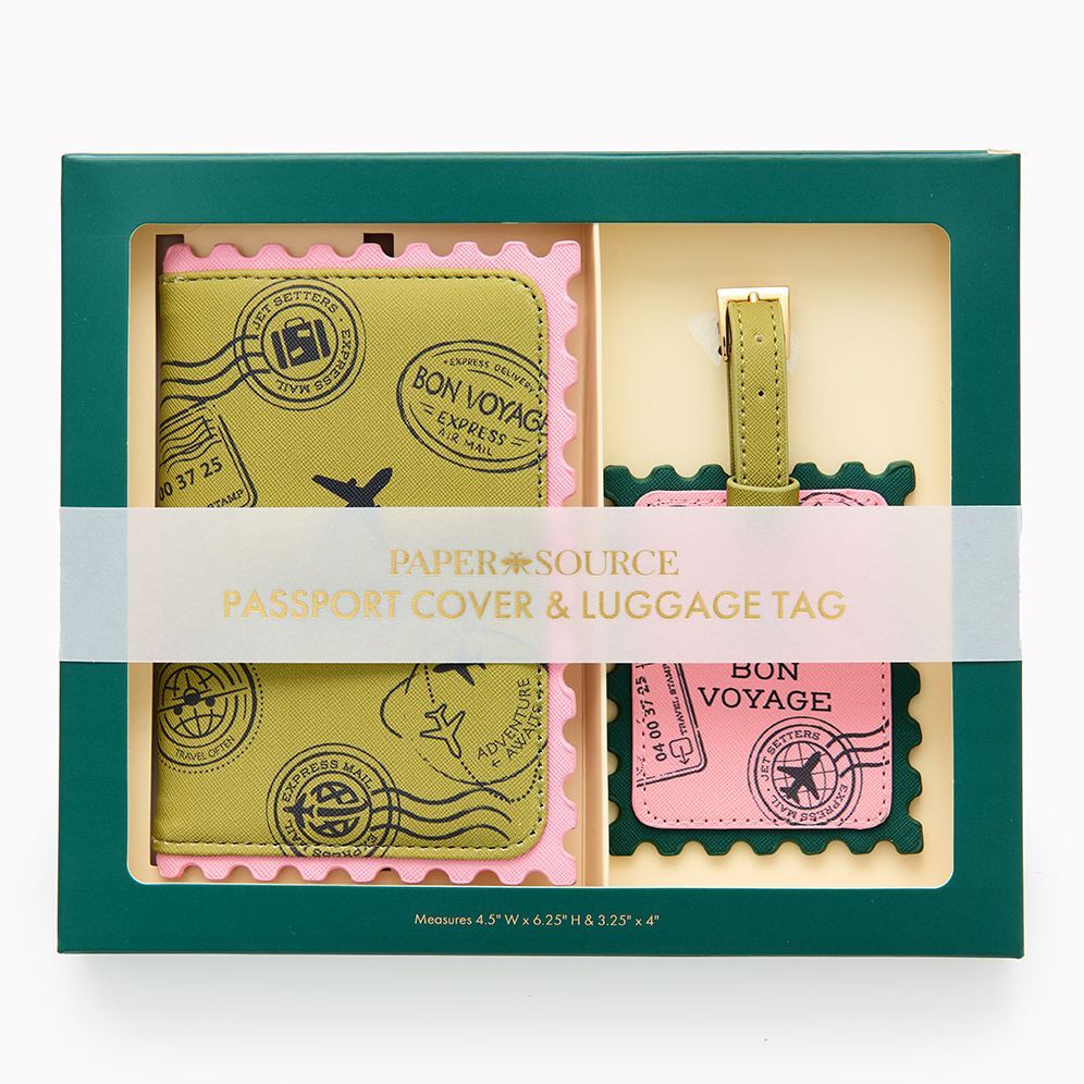 Stamp Luggage Tag and Passport Set