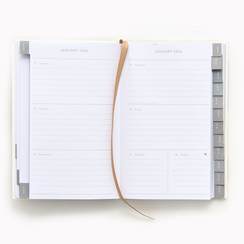 2025-2026 Paper Source B+W Minimalist Weekly Pocket Planner