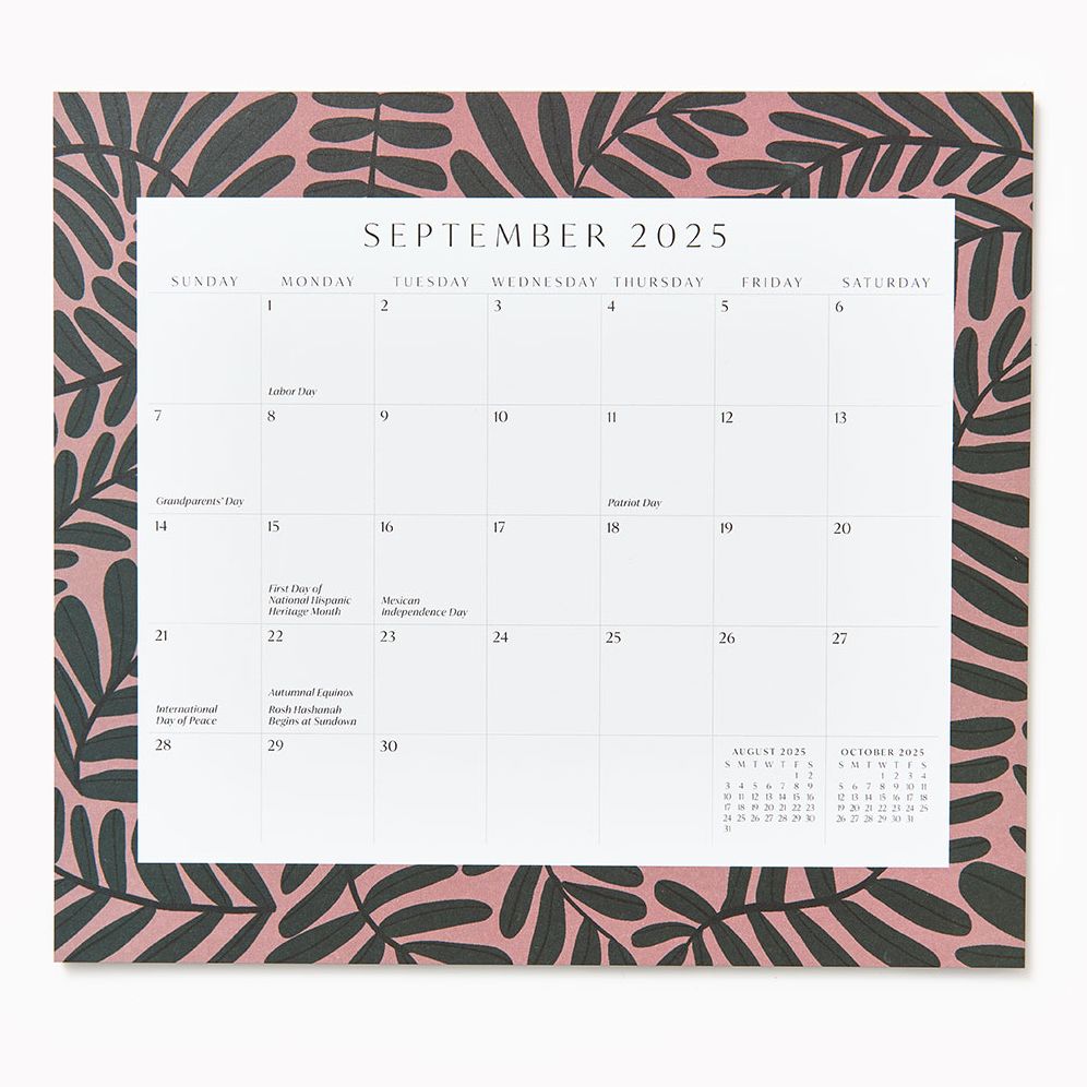2025-2026 Paper Source Romantic Greenery Monthly Magnetic Calendar