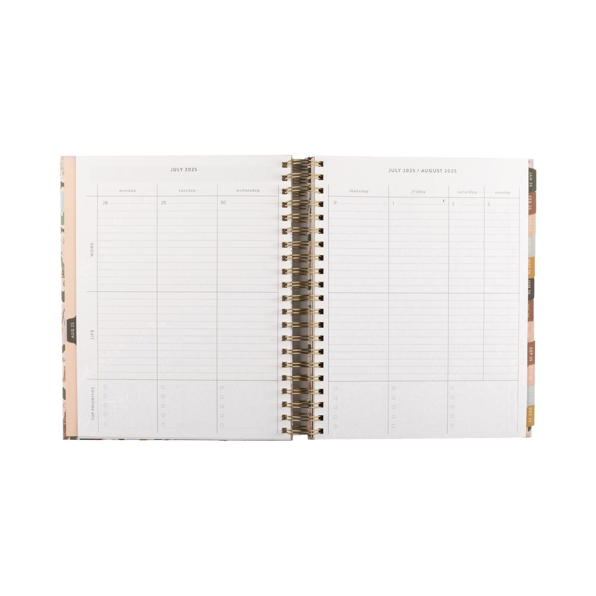 2025-2026 Bon Voyage Weekly Desk Planner