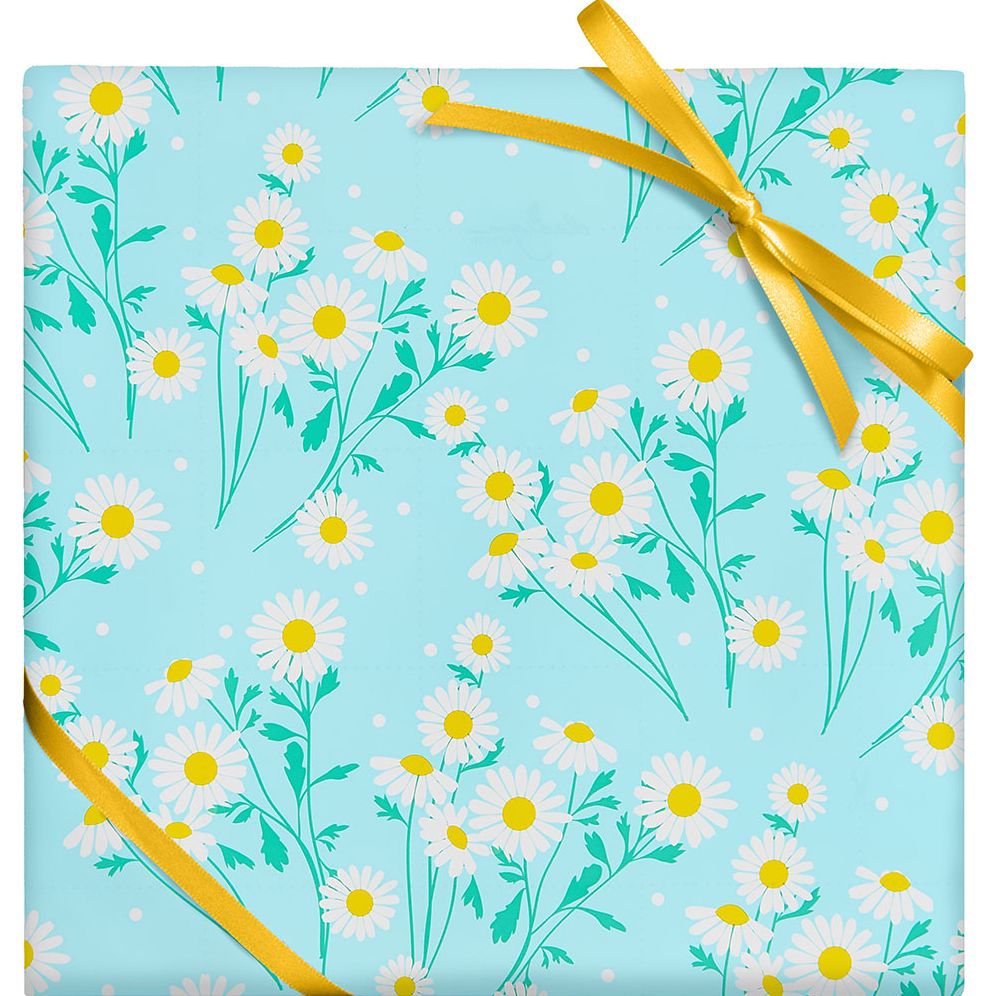 Daisies Continuous Roll Wrap 10'