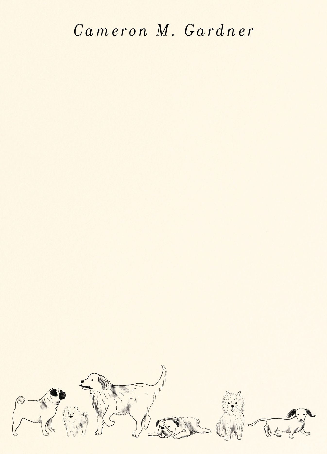 Sketched Dogs Stationery
