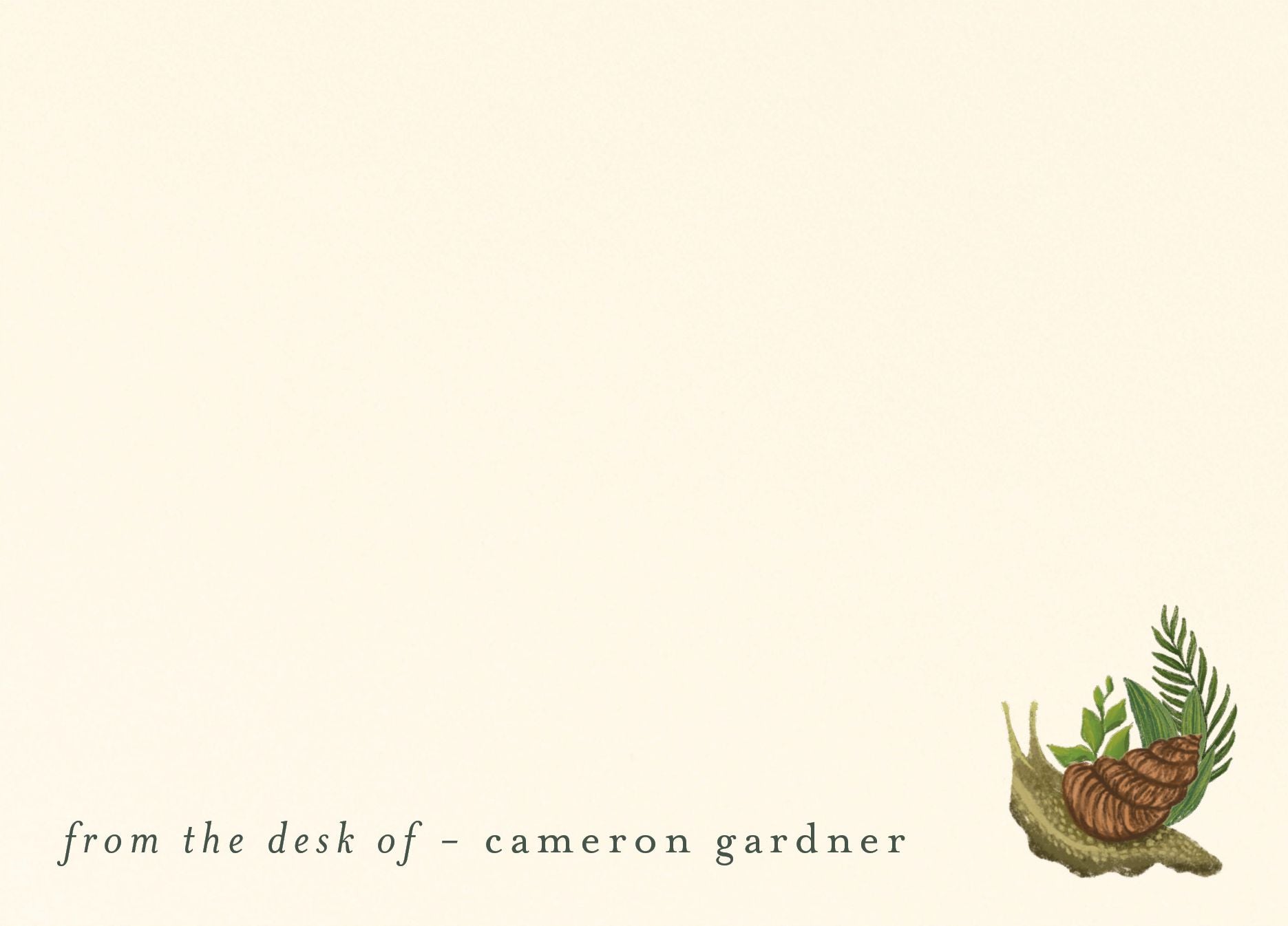 Garden Snail Stationery