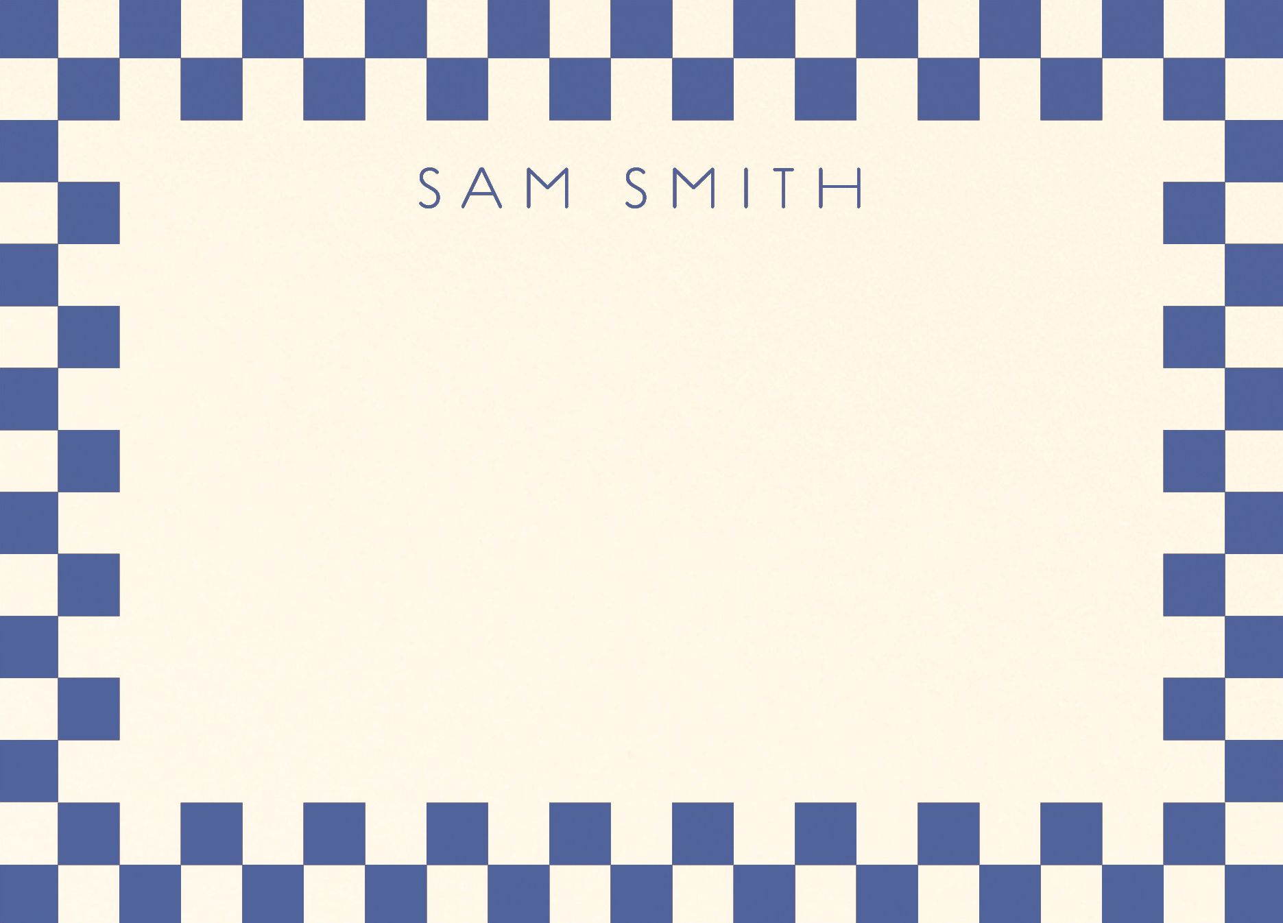 Checkerboard Border Stationery