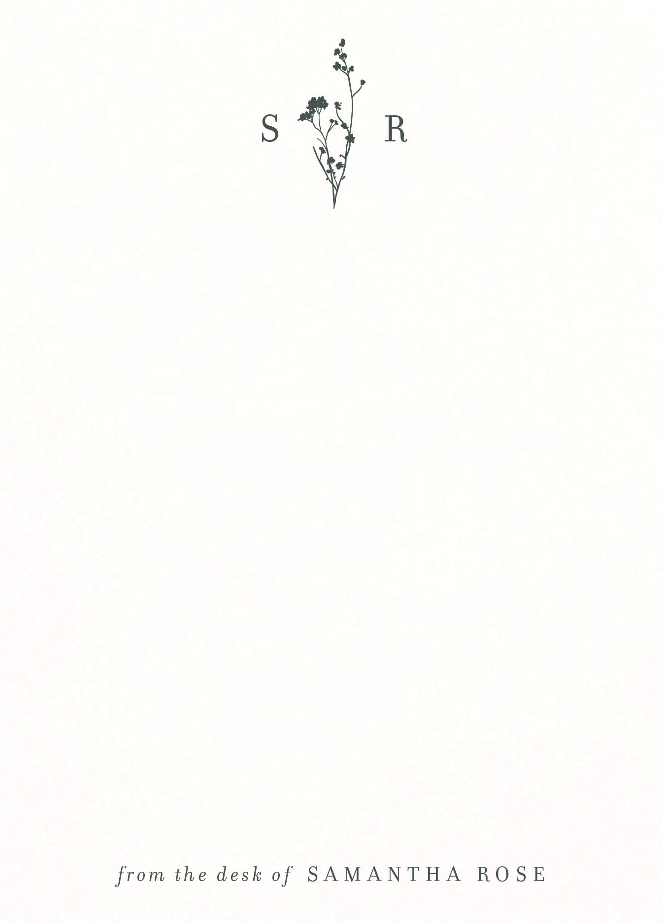 Wildflower Monogram Stationery