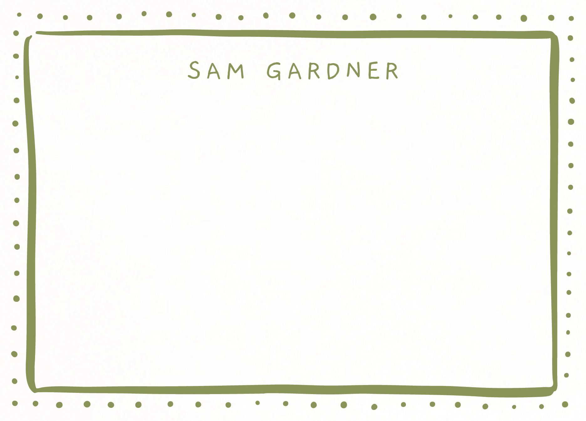 Doodle Dotted Border Stationery