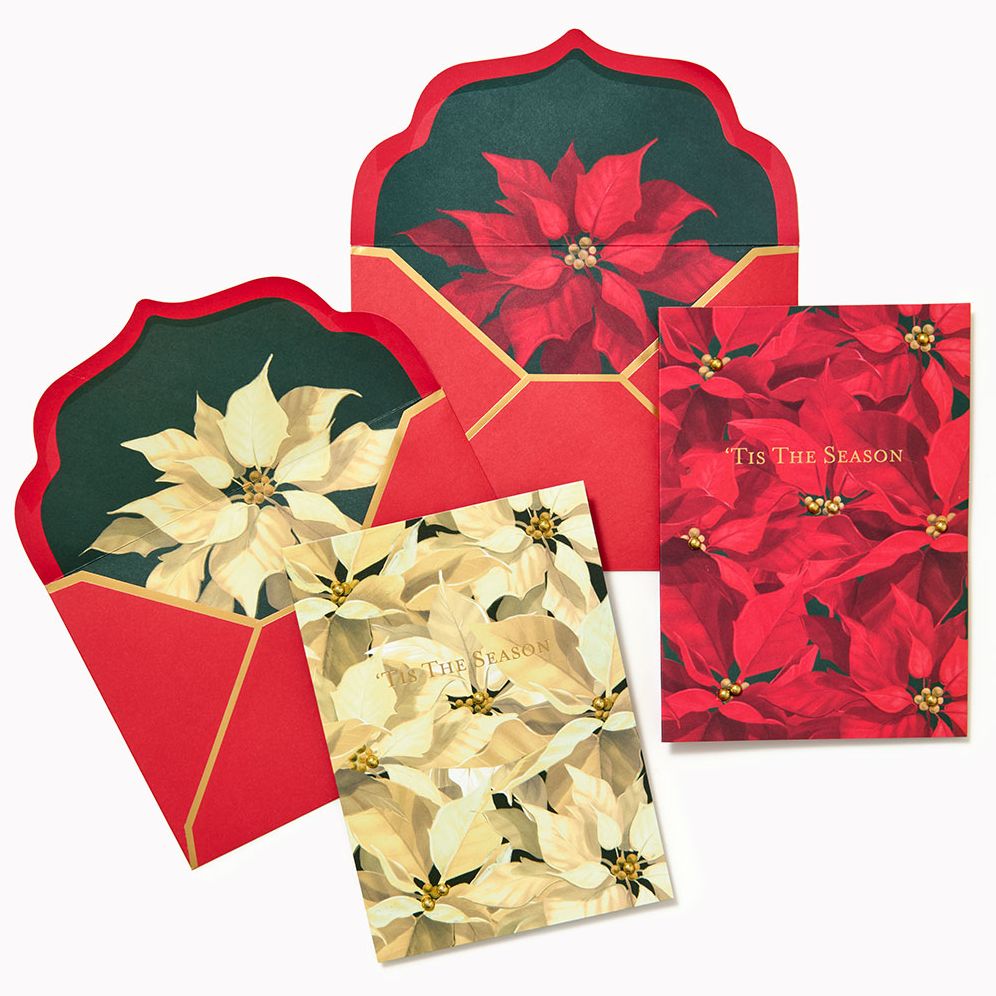 XMAS OFF/FOIL/ENHANCED A7 Poinsettia FLD S/10