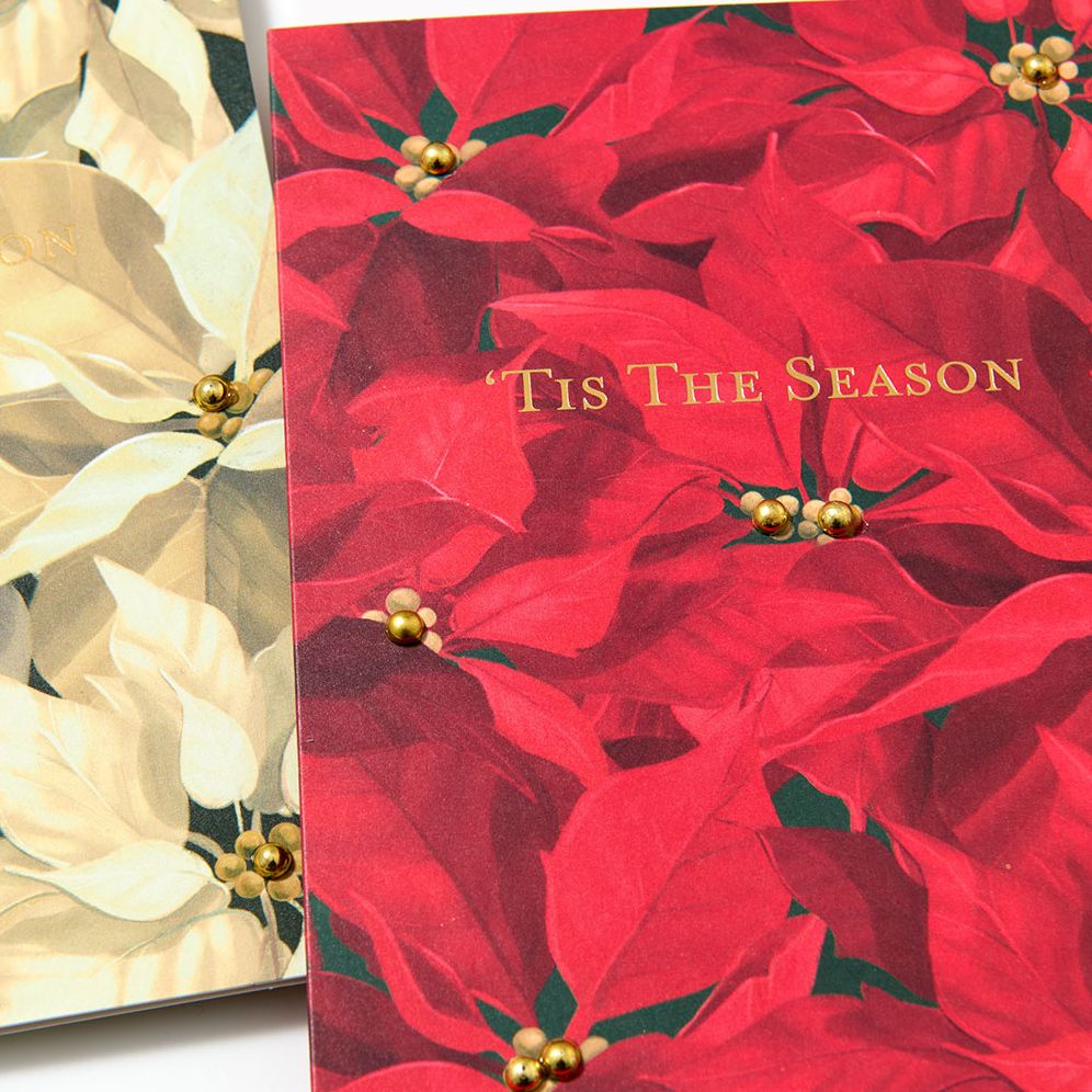XMAS OFF/FOIL/ENHANCED A7 Poinsettia FLD S/10