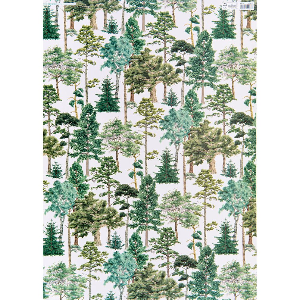 Evergreen Trees Flat Wrap