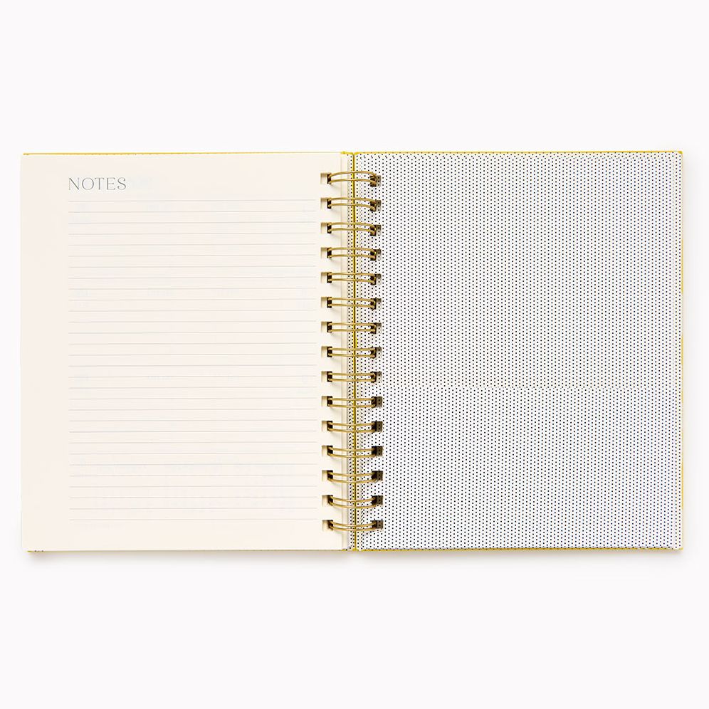 2026 Paper Source Yellow Chicago Ave Medium Weekly Spiral 12M Planner - Exclusive