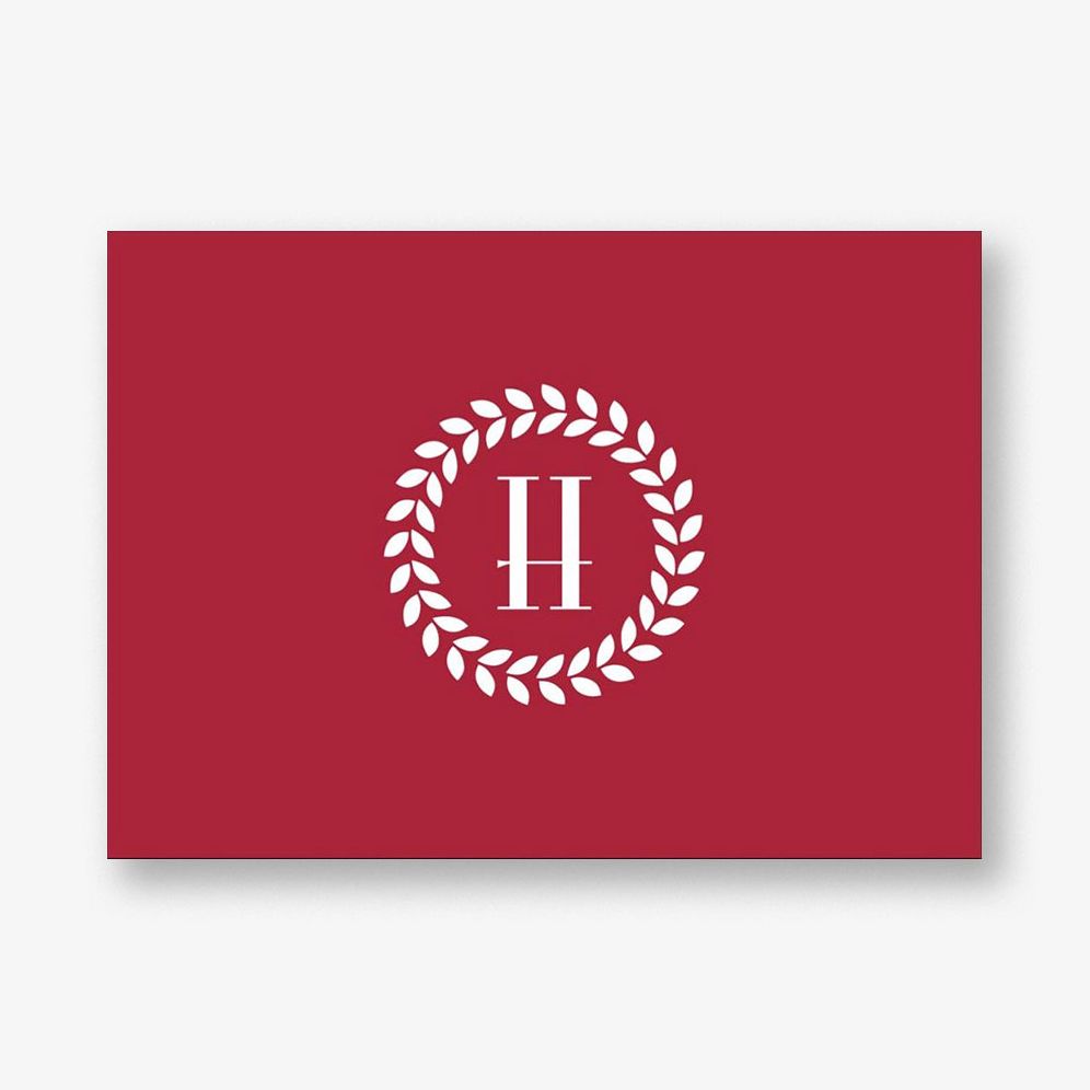 Wreath Monogram 4 Bar Stationery
