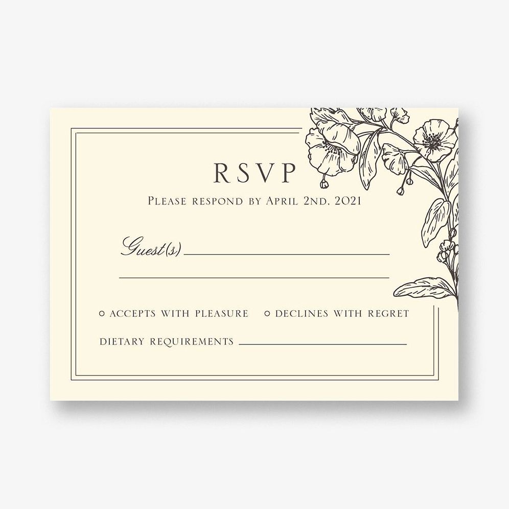 Blossom Border Response Card
