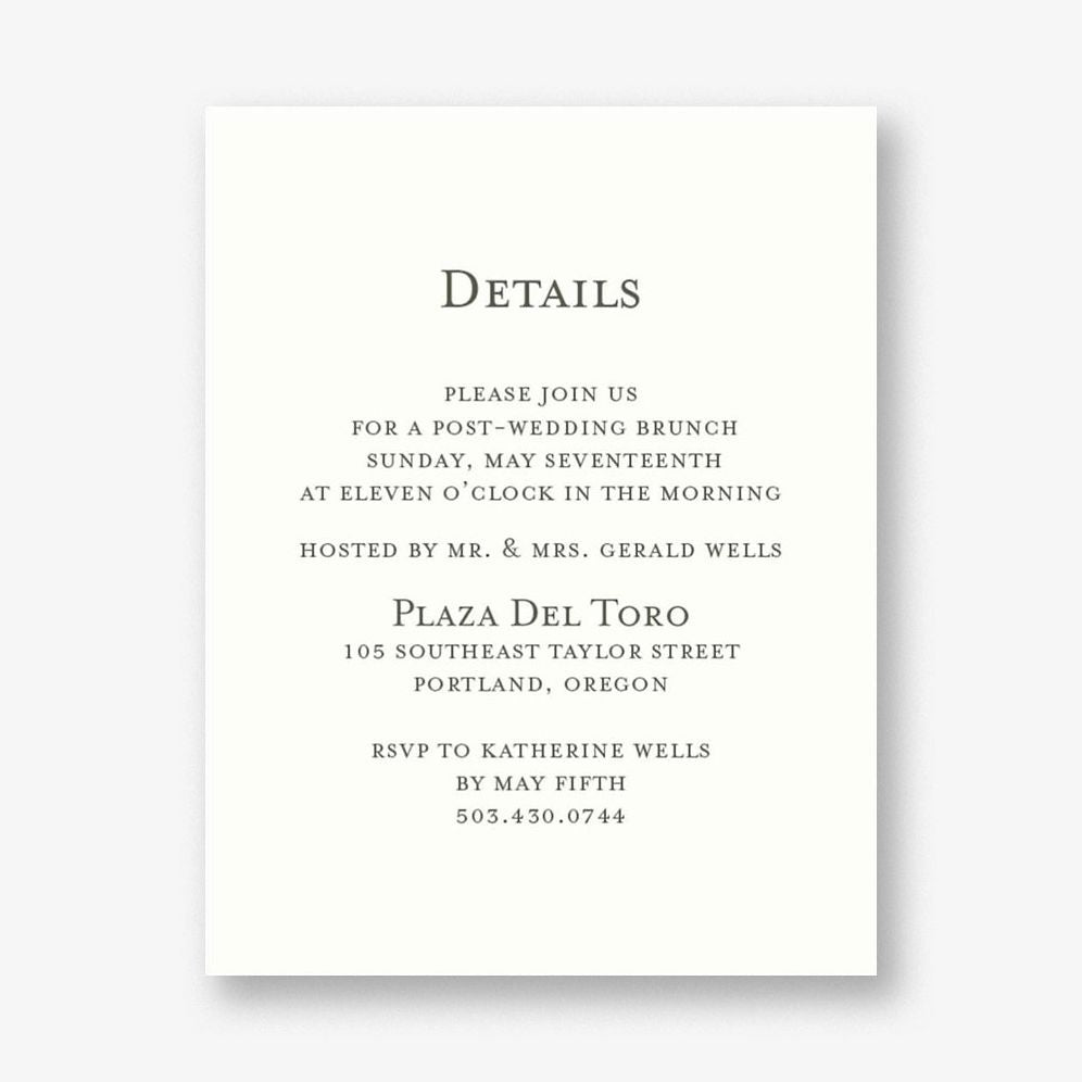 Sierra Information Card