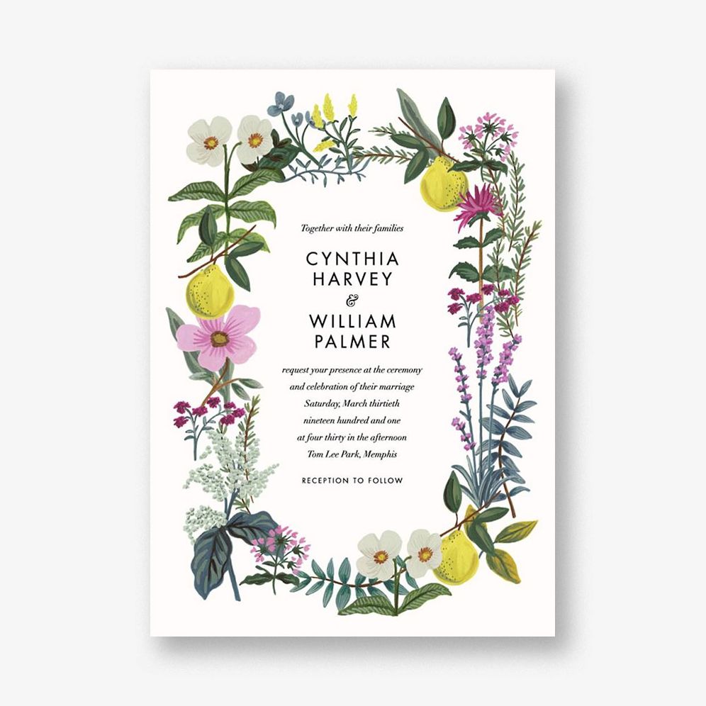Herb Garden Wedding Invitation