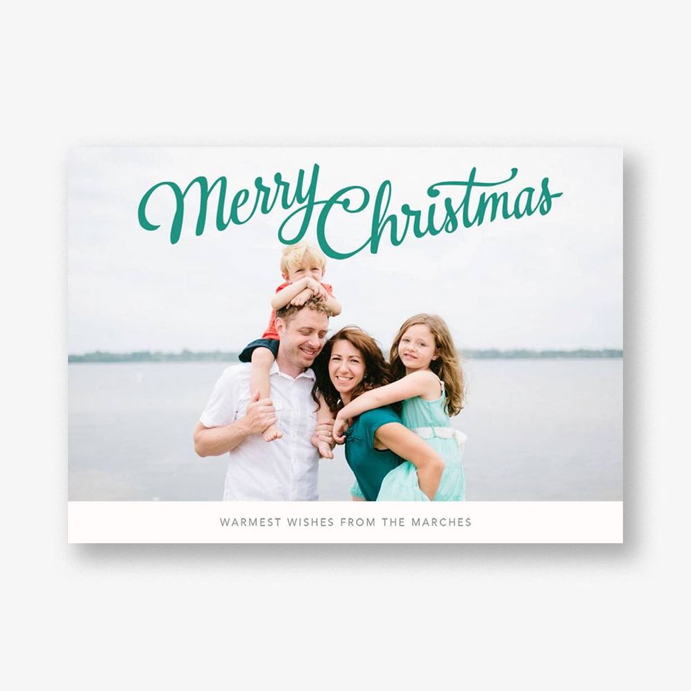 Classic Christmas Horizontal Photo Card